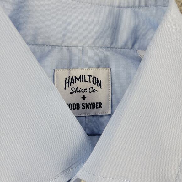 Hamilton Shirt Co. x Todd Snyder Dress Shirt size 15 Blue - Picture 8 of 13